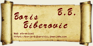 Boris Biberović vizit kartica